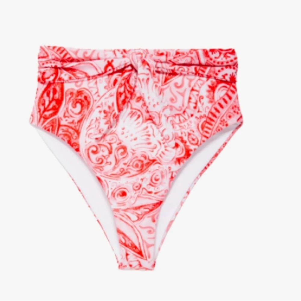 NWT Mara Hoffman  Goldie High-Waisted Bikini Bottom Small -